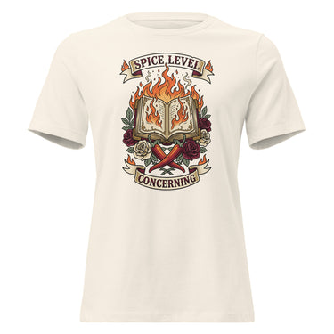 Spice Level: Concerning — Women's Tee — bookish t-shirt for book lovers | Proselyn